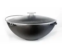 Казан чугунный 15 литров с алюминиевой крышкой и дужкой (Гардарика)