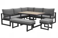 Набор для лаунж зоны из алюминия TOPA с обеденным столом