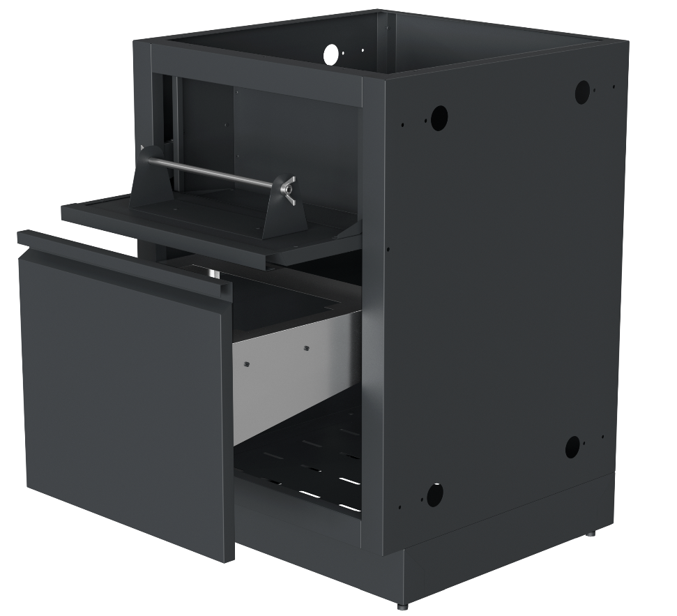 Тумба 61 см для мусора с держателем бумажных полотенец