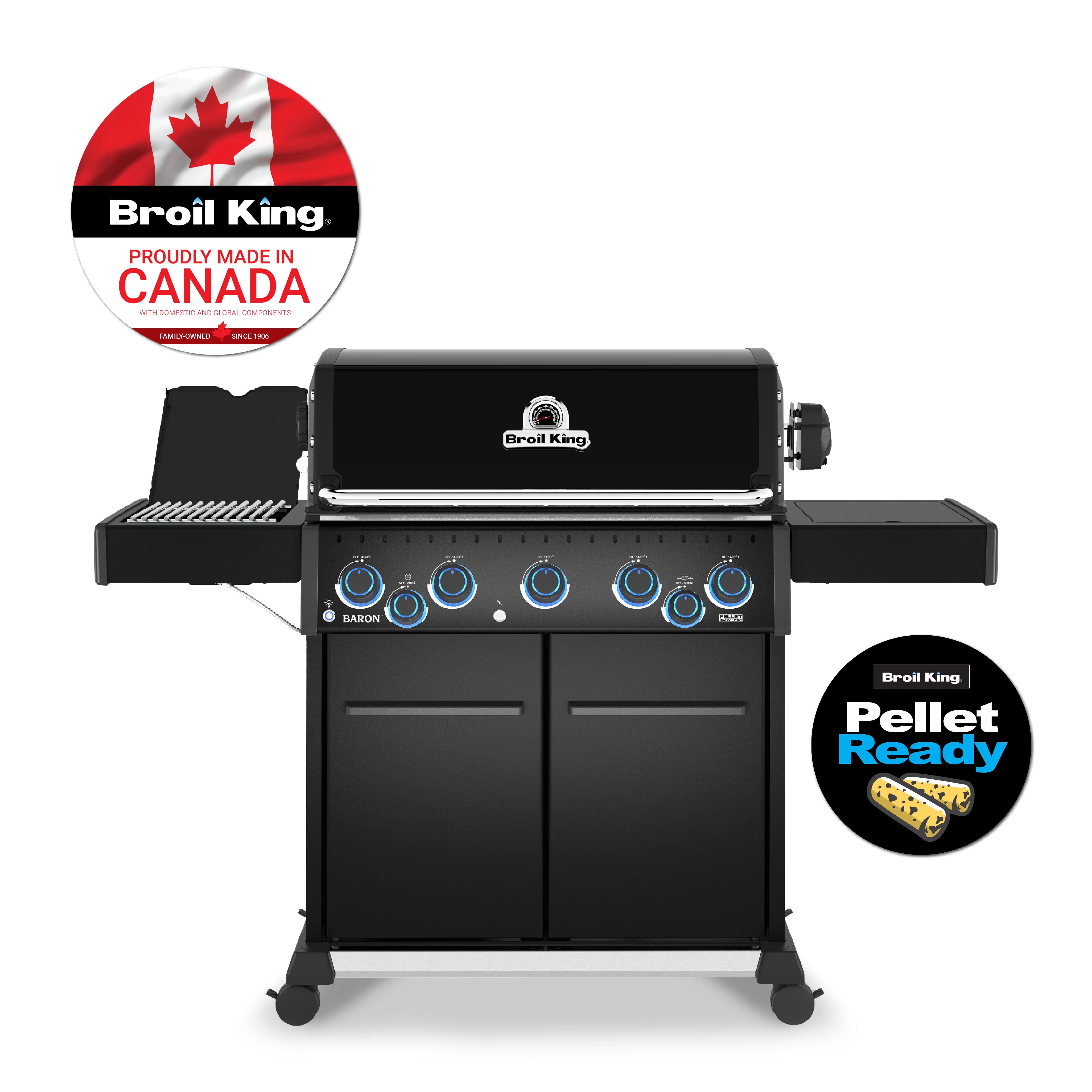 Газовый гриль BROIL KING Baron 590 IRX Shadow с возможностью установки пеллетного модуля (Pellet Ready)