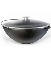 Казан чугунный 32 литра с алюминиевой крышкой и дужкой (Гардарика)