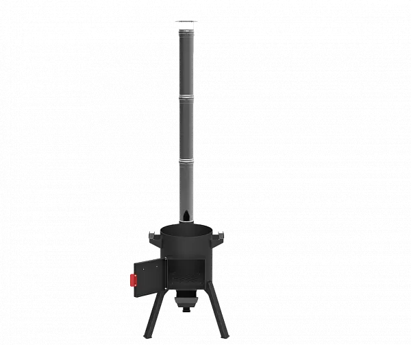 Печь под казан 8 литров "Берель 360" NEW с дымоходом (d=36см)