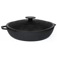 Жаровня чугунная с чугунной крышкой, диаметр 34см (Гардарика)