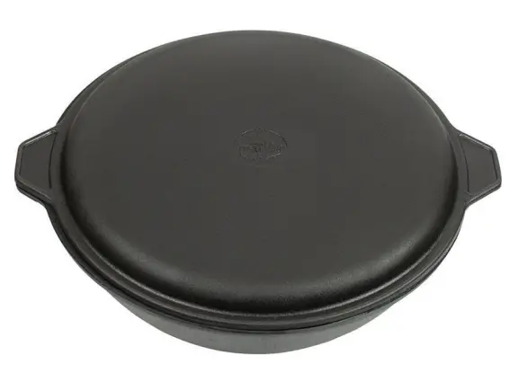 Казан 8 литров чугунный с крышкой-сковородкой (Беларусь)