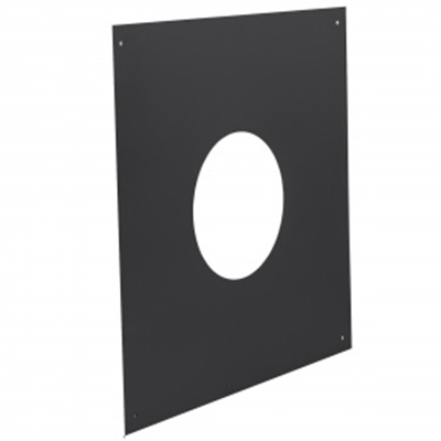 Декоративный потолочный фланец 670х700мм под трубу d365мм, порошковая краска черная матовая