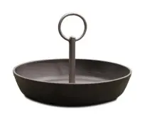 Сковорода чугунная с ручкой, Большая, диаметр 27см.