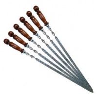 Шампур для люля-кебаб с дер. ручкой, раб.  длина 50см., ширина 16мм.