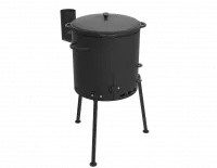 Печь под казан 8 литров "Кайзер-8т" с дымоходом, (d=35см)