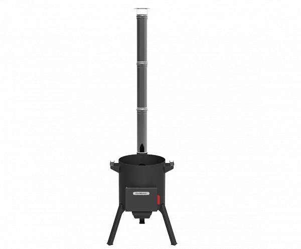 Печь под казан 18 литров "Берель 440К" NEW с дымоходом (d=44см.)