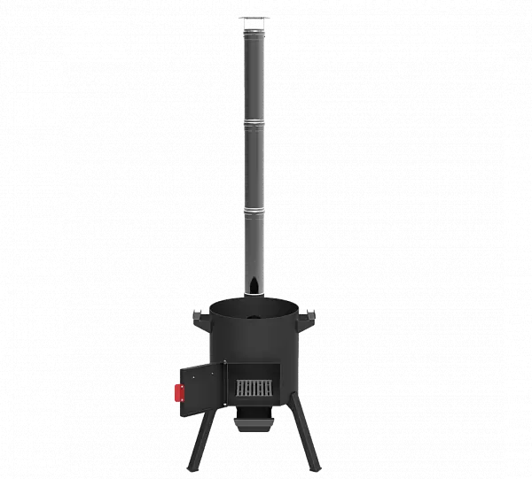 Печь под казан 18 литров "Берель 440К" NEW с дымоходом (d=44см.)