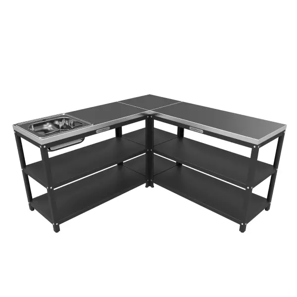 Стол металлический 50х50х85, столешница из нерж. стали