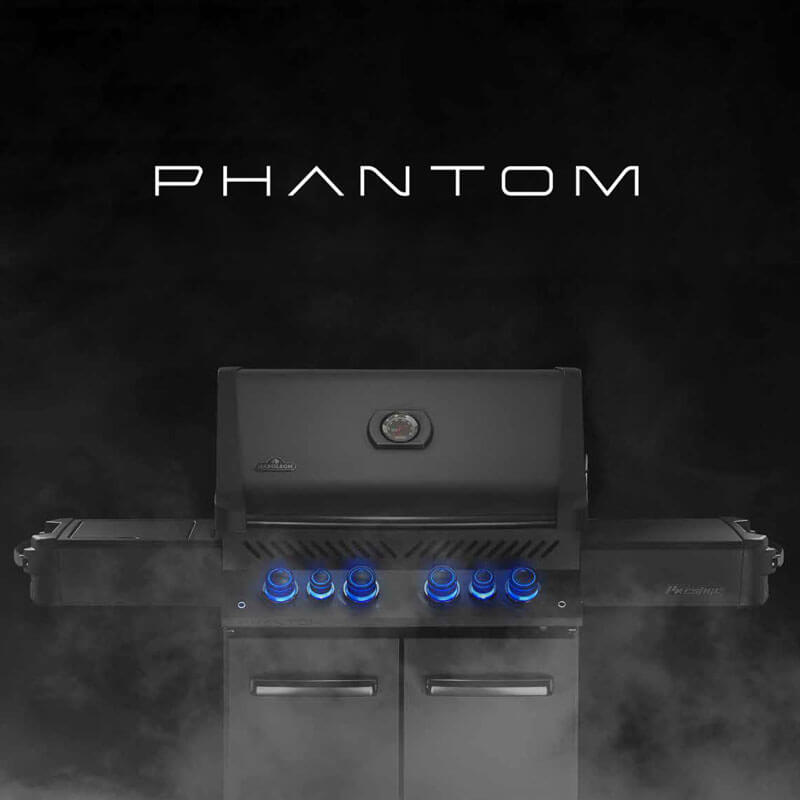 Газовый гриль NAPOLEON Phantom Prestige 500 с боковой ИК конфоркой.