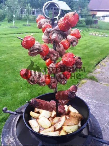 Чугунная сковородка-ёлочка, Малая, диаметр 21см., для "Охотник"