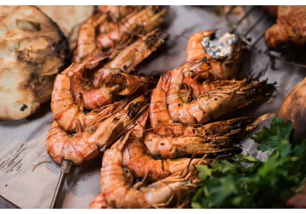 Тигровые креветки в тандыре