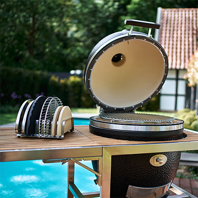 Керамический гриль MONOLITH Avantgarde LeChef Black solo