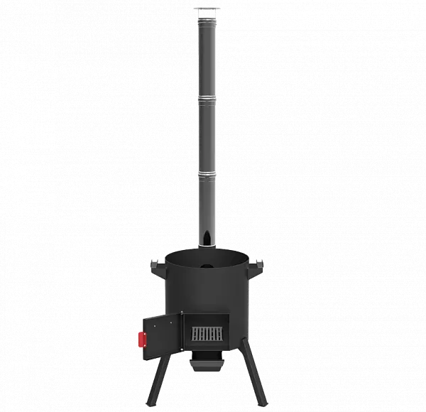 Печь под казан 22 литра "Берель 480К" NEW с дымоходом (d=48см)