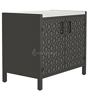 Тумба ПРОТЕЙ К-3 столешница из нерж. стали, фасад фактурный металл Ар-деко