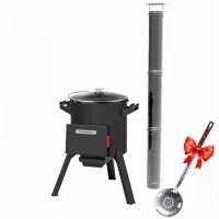 КОМПЛЕКТ: Печь "Берель 440К NEW" + Казан 15л Гардарика с алюм. крышкой и дужкой