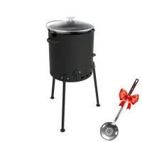 КОМПЛЕКТ: Печь "Кайзер-8Д" + Казан 8л Гардарика с алюм. крышкой и дужкой