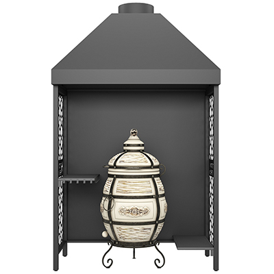 Модуль кухни барбекю ПРОТЕЙ К-3 для тандыра с вытяжным куполом трапеция