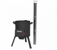 Печь под казан 18 литров "Берель 440К" NEW с дымоходом (d=44см.)