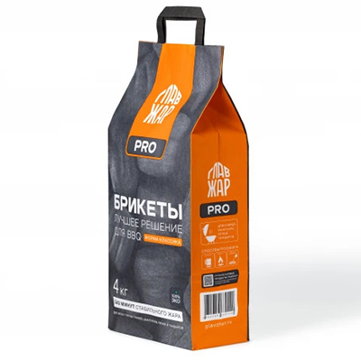 Уголь брикетированный, КЛАССИКА "ГлавЖар", 4кг