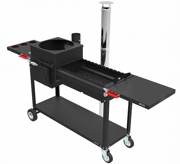 Печь-мангал "ИСКАНДЕР 400 Комфорт Эйр NEW" под казан 12л., дымоход из нерж. стали