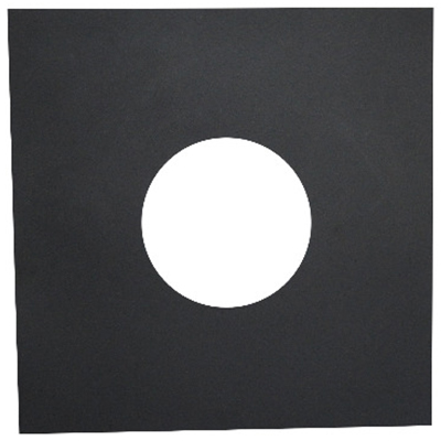 Декоративный потолочный фланец 670х700мм под трубу d365мм, порошковая краска черная матовая