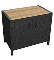 Тумба ПРОТЕЙ К-3 столешница из HPL панели, фасад фактурный металл