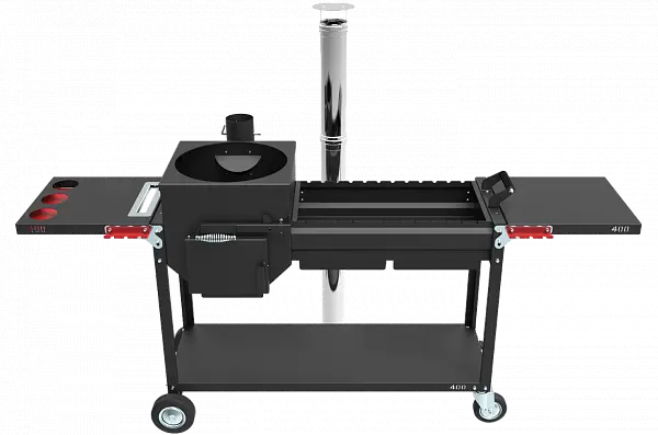 Печь-мангал "ИСКАНДЕР 400 Комфорт Эйр NEW" под казан 12л., дымоход из нерж. стали