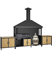 Кухня барбекю "Готовим на огне К- 4" Искандер 400, тандыр Гектор, 3 модуля