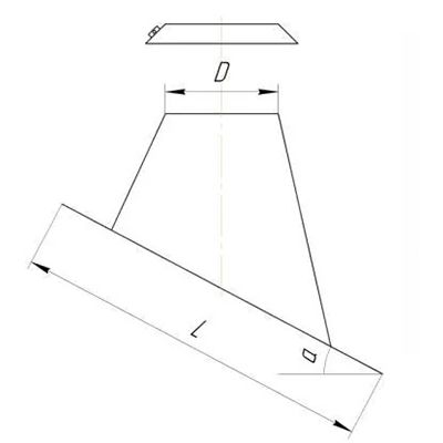 Узел прохода кровли для трубы d365мм, порошковая окраска черная матовая, угол кровли 10-15гр / 15-25гр