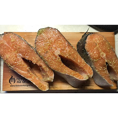 Ольховая дощечка для копчения рыбы и мяса 40х15х1.5см "Готовим на огне"