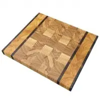 Разделочная торцевая доска, 40х30см., Ясень, Орех, Мовингу