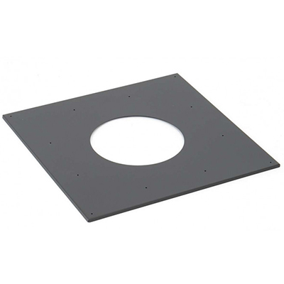 Декоративный потолочный фланец 670х700мм под трубу d365мм, порошковая краска черная матовая