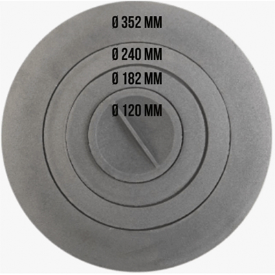 Плита с чугунными конфорками d350мм "Буржуйка"