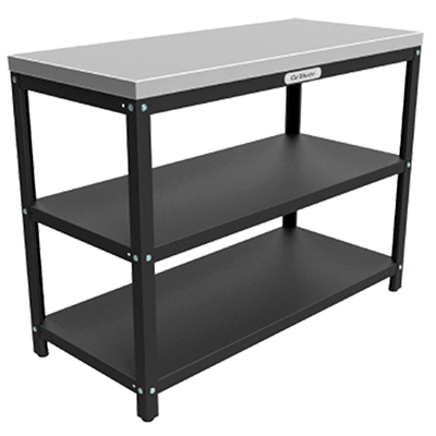 Стол металлический 112x50x85см, столешница из нерж. стали 