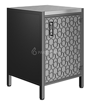 Тумба ПРОТЕЙ К-3 со столешницей из нерж.стали, фасад фактурный металл