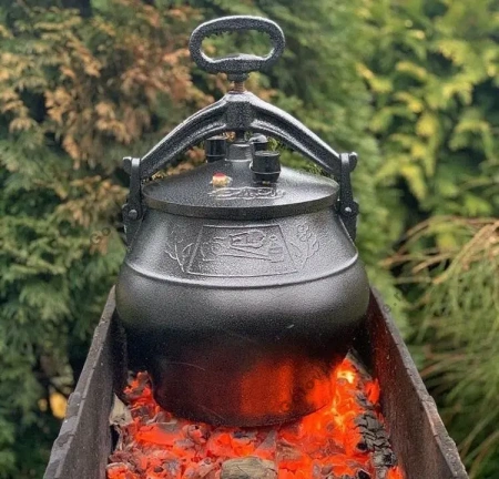Афганский казан черный, алюминиевый, 20л.