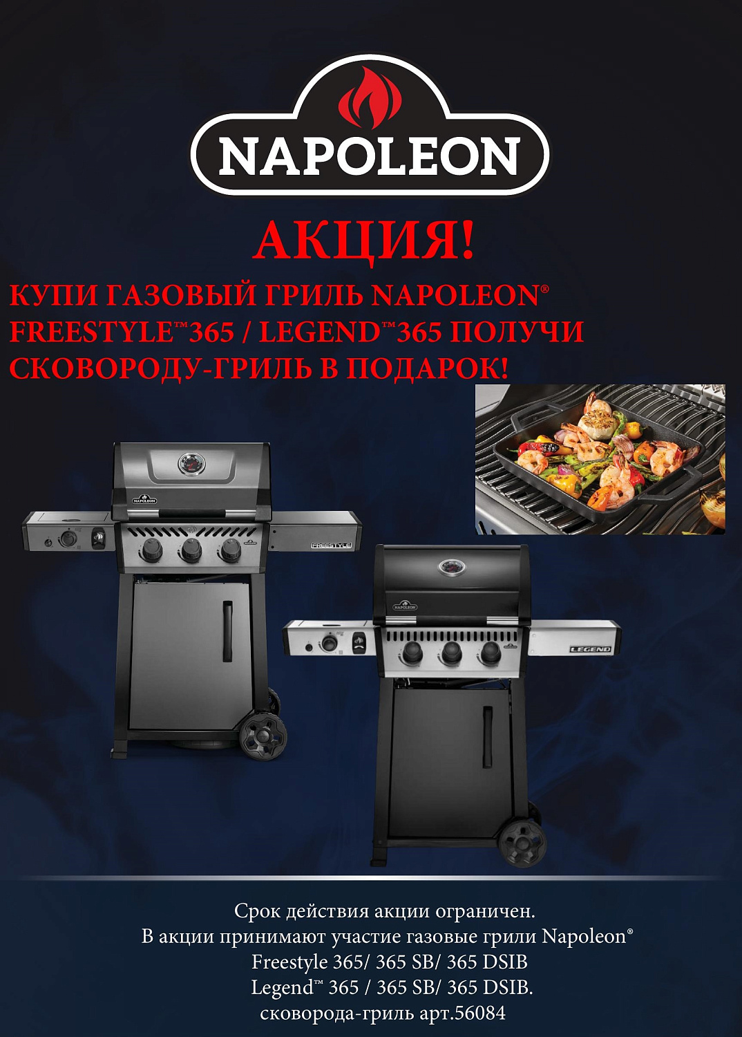 Подарки при покупке газовых грилей Napoleon