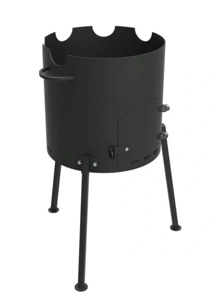 КОМПЛЕКТ: Печь "Кайзер-12Д" + Казан 10л. с дужкой (Татарстан)