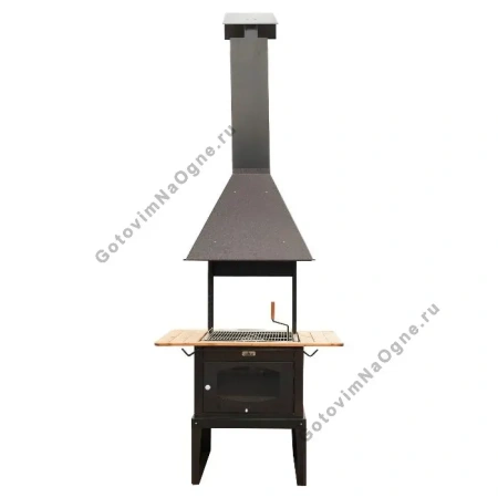 Дровяной пристенный гриль SUOMI GRILL с комплектом труб