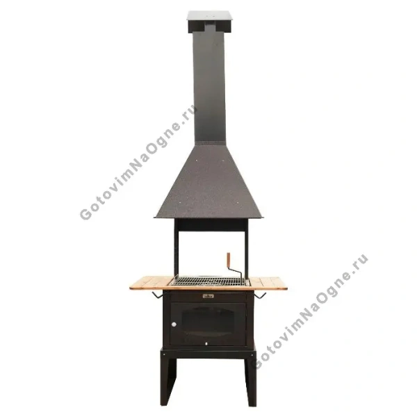 Дровяной пристенный гриль SUOMI GRILL с комплектом труб