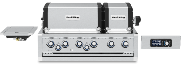 Встраиваемый газовый гриль BROIL KING Imperial QS 690 BL, управление iQue