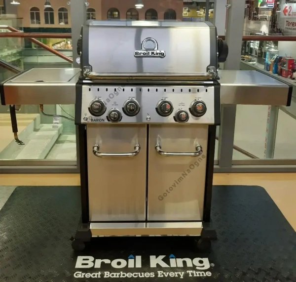 Гриль газовый BROIL KING Baron S 490 IR с вертелом и ИК конфоркой