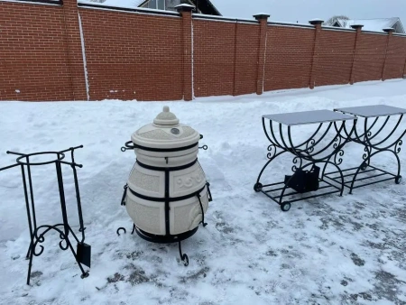 Стол-дровница для тандыра и мангала, 39х79х83см