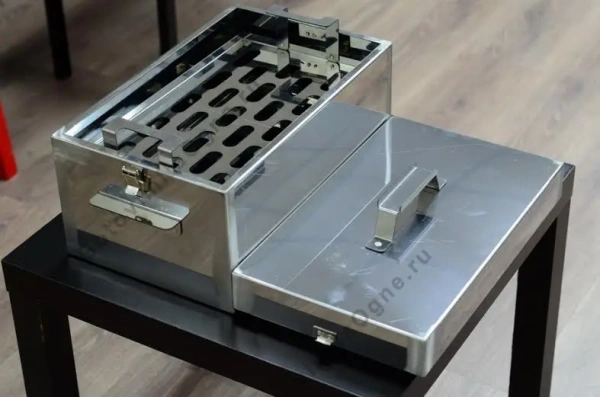 Коптильня Grillver 410х250х230мм. из нерж. стали