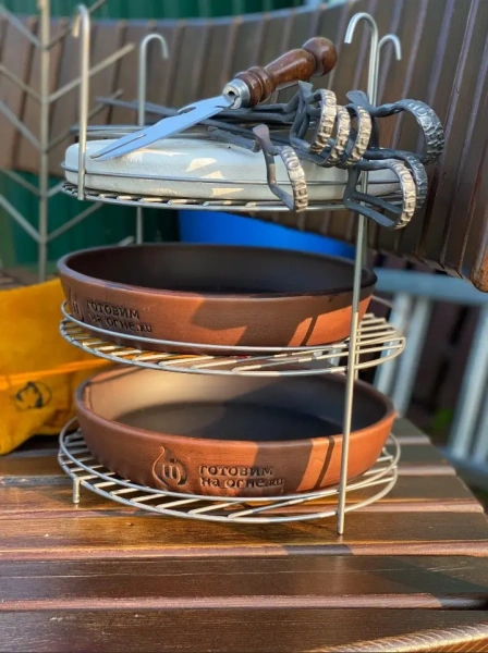 Кеци (керамическая сковорода)  большая 28см. "Готовим на огне" 