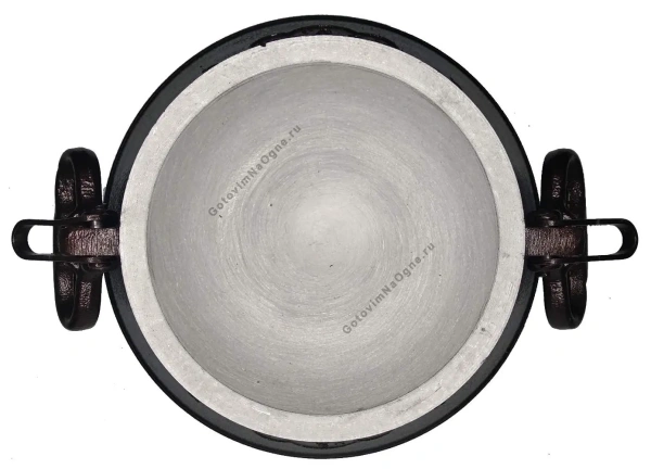 Афганский казан двухцветный с ручками, алюминиевый, 8л.