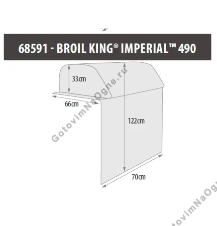 Чехол для гриля сверхпрочный (Imperial/Regal 400 встройка), BROIL KING